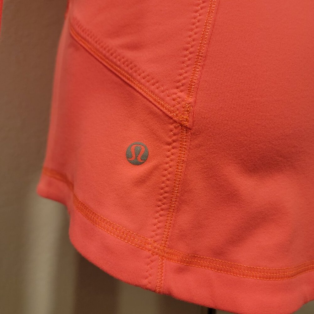 Lululemon Athletica Track Jacket FullZip Long Sleeve ORNG,SZ 2.  Exc. Condition! - Picture 2 of 4